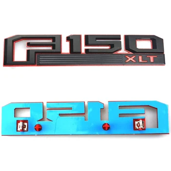 2 buc Pentru F150 XLT 3D logo-ul Fender Embleme din Spate Partea de Drivere Eticheta Autocolant de Înlocuire se Potrivesc Pentru Ford-2019 Black & Red line