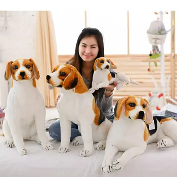 Simulare Caine Gigant de Dimensiuni Mari Beagle Jucărie Realist Animale de Pluș pentru Copii Pluș Papusa Casa Decor Magazin de Animale Mascota Decor
