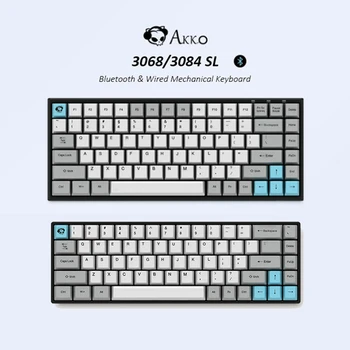 Original AKKO 3084 Tăcut Bluetooth Cherry MX Comuta Tastatură Mecanică de Gaming 68/84 Cheile PBT Calculator Gamer de Tip C USB