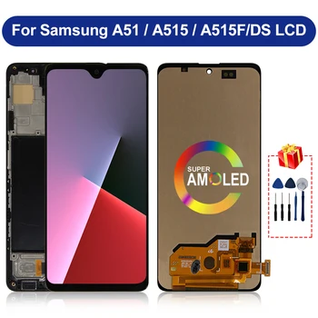A51 Amoled Pentru Samsung Galaxy Display A515 LCD A515F Digitizer Touch Screen Pentru samsung A515FD A515F/DS A51 Piese de schimb
