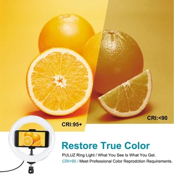 PULUZ 7.9 Inch 20cm USB 3 Moduri flux luminos Temperatura de Culoare Dublă LED Curbat Lumina Inel Vlogging Fotografie Selfie Video Lumini w