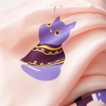 Roz Fereastră Perdele Pentru Camera De Zi Dormitor Bucatarie Pisica Minunat Tipărite Senzație De Mână Moale Personalizat Draperii