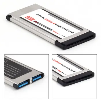 Express Card Expresscard USB 3.0 2 Porturi Adaptor pentru Notebook PC Laptop en-Gros Picătură de Transport maritim
