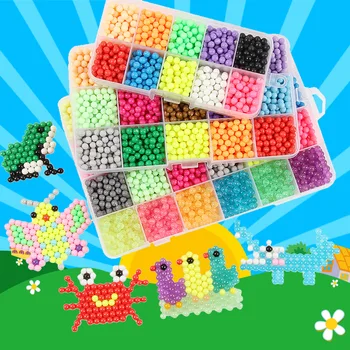 DIY Margele de Apă 6000pcs 24colors Puzzle Cristal Spray de Culoare Margele Jocuri cu Bile 3D realizate Manual de Copii, Magie pentru Copii