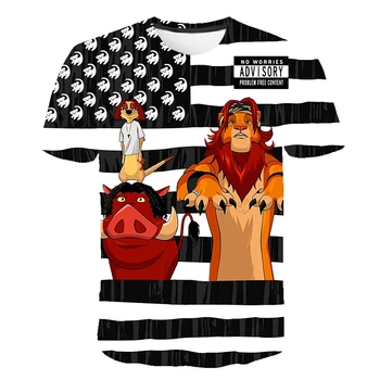 2020 britanie King The Lion King 3D pentru Copii t-shirt purta Băiat/fată T-Shirt pentru copii Casual tricou Maneca Scurta de Desene animate Haine