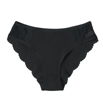 3PCS/Set pentru Femei Chilotei de Bumbac Confortabil Lenjerie de corp Dantelă Boxeri Pentru Femei Sexy Low-RiseUnderpants Intime tanga