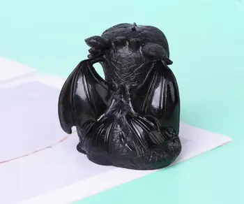 Naturale Obsidian Cuarț fără dinți de Dragon Sculptat de Mână Cristal Lustruit Cuarț Pietre de Vindecare de Pietre pretioase Pentru Casa DIY Decoratiuni