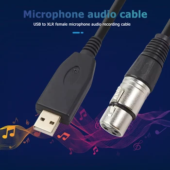 Microfon USB Cablu USB de sex Masculin la 3-Pin XLR de sex Feminin Cablu Audio Adapter Adaptor Splitter Cablu Audio Converter