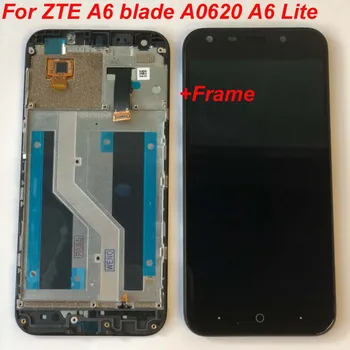 Cadru 5.2 Pentru ZTE A6 lama A0620 A6 Lite Touch Screen LCD Panou de Sticlă Display Digitizer Panou de Sticla Piese de Asamblare Cadru Negru