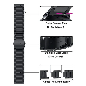 Bratara pentru Samsung Galaxy watch 46mm 42mm înaltă calitate din oțel inoxidabil bratara curea trupa de metal pentru Samsung Gear S3 Frontieră