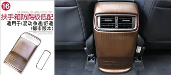 Lemn de lux Chrome Pentru Honda CRV 2017 Masina Central Cotiera Cutie Panoul din Spate Anti Kick Rama de Acoperire Ornamente de Styling Auto Accesorii