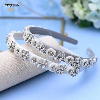 TOPQUEEN S101-FG Handmade Nunta bentiță floare perla Baroc, Pălării, Bijuterii și Diamante de Păr Accesorii pentru Petrecerea de nunta