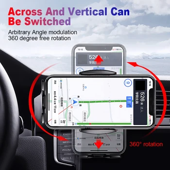 Universal Auto Inteligent de Prindere Masina Încărcător Wireless Stand Pentru iPhone Samsung Huawei Greutate Masina cu Suport pentru Telefon de Aerisire Suport