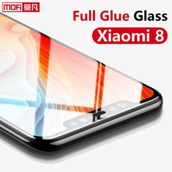 Protector de ecran pentru xiaomi mi 8 sticlă călită mi8 9H Mofi originala full lipici complet acoperi 2.5 D premium xiaomi 8 sticlă călită