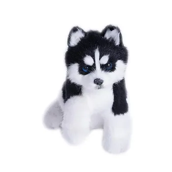 Realist Câine Husky Simulare Jucărie Animal de Pluș Cățeluș Câine Realiste Umplute Jucărie de Câine de Companie Mana Jucarii de Plus pentru Copii
