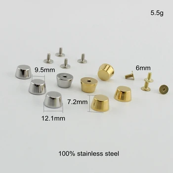 4-10-50pcs din oțel inoxidabil 12.1X9.5X7.2mm Aur/Argint Finisaj saci de Reparații pungă de bază picioare nituri prezoane