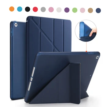 Capac pentru iPad Pro 11 2018 Caz din Piele PU Silicon Spate Slim Greutate de Lumină Y Stil Deformare Smart Cover pentru iPad Pro 11 inch