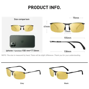 CAPONI Noapte Viziune ochelari de Soare Polarizat Fotocromatică Ochelari de Soare Pentru Barbati Oculos Galben de Conducere Ochelari gafas de sol BSYS3066