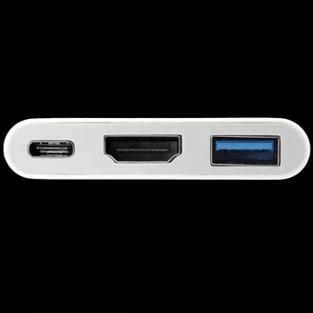 15CM de Tip C 3.1 Masculin la USB3.0/ HDMI/ Tip C Digital AV și USB OTG&USB-C de sex Feminin 3-în-1 Adaptor Încărcător pentru iMac MacBook Pro