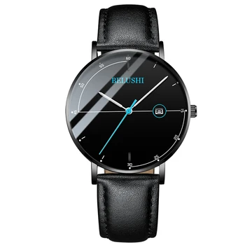 BELUSHI Ceas pentru Bărbați Relojes Hombre 2020 Simplu Om de Afaceri Ceas Clasic din Piele Trupa Calendar Data Masculin Ceas Mens Ceasuri