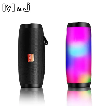 M&J Difuzor Bluetooth LED Difuzor Wireless Portabil Mini Sistem de Sunet 3D Stereo Music MP3 Player Surround Suport TF AUX USB