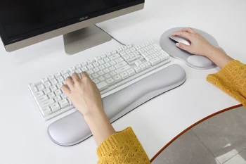Mouse Pad cu Suport pentru Încheietura mâinii și Tastatură Încheietura Restul Pad Moale Anti-Alunecare, Confortabil de Mână Pad pentru Birou/Gamer