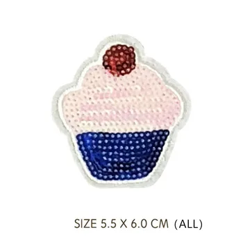 New sosire 10 buc Înghețată, bomboane pop paiete Brodate patch-uri de fier pe Motiv popular pălărie sac de pantof Aplicatiile diy accesorii