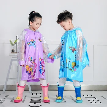 Copii Desene animate de Imprimare Ploaie Gonflabile Capac Siamezi Pelerina de ploaie pentru Copil rezistent la apa de Ploaie Strat de Benzi Reflectorizante de Siguranță Super Wings