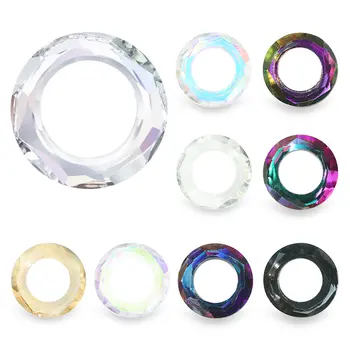 30buc/pachet 8-10MM Forma Rotunda Cameleon unghi inele de sticlă Cosmic Inel de cristal stras pentru Femei bijuterii ,Nail Art Decor