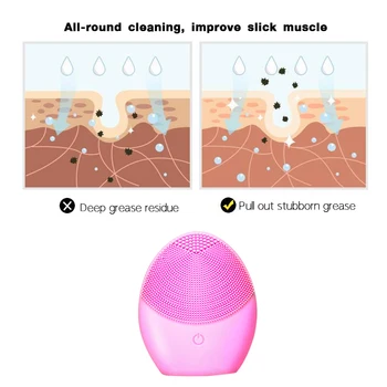 Facial Curat,Curățare Față Electrica Mini Perie De Masaj Mașină De Spălat Silicon Rezistent La Apa De Curățare Instrumente
