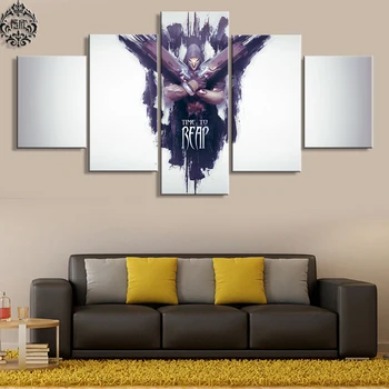 Arta De Perete Tablou Canvas Imprimat 5 Panoul De Overwatch Reaper Joc Poster Imagini De Artă Home Decor Pentru Living Modern Cuadros