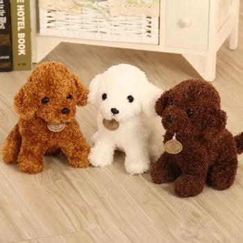 1 Buc Kawaii simulare Teddy câine doamna pudel jucării de pluș animale suffed papusa pentru cadou de Crăciun