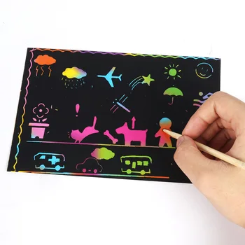 50pcs DIY hârtie Zero pentru articole party copii joc cadou magic curcubeu Pictura Graffiti Stencil copii favoarea decor de Crăciun