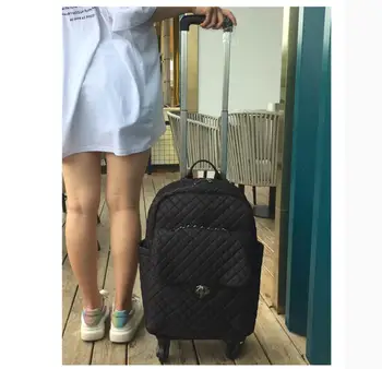 Transporta pe Bagaje bagaje Rulare geanta pentru femei de 20 de inch Cabina de călătorie Sac de Cărucior roți Cărucior Valiză cu roți duffle saci