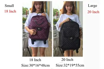 Transporta pe Bagaje bagaje Rulare geanta pentru femei de 20 de inch Cabina de călătorie Sac de Cărucior roți Cărucior Valiză cu roți duffle saci