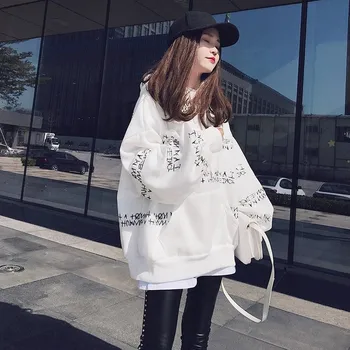 Noul Japonia Fete Toamna Streetwear Imprimate Vrac Casual Cu Maneci Lungi Pulovere Femei Cu Glugă Femei Tricou Doamnelor Kawaii