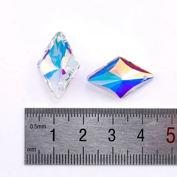 23mm 12buc/lot formă rombică Austria cristal Pandantiv de sticlă margele stras pietre pentru Constatările de Bijuterii Cercei colier face