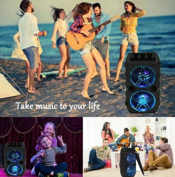 Exterior Impermeabil Difuzor Bluetooth Wireless,Home cinema Portabil Mp3 Karaoke BT Difuzor 10W Stereo Suport Muzica FM Card SD
