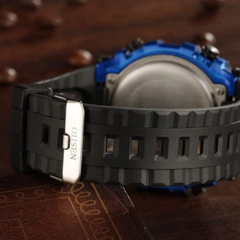 En-gros OHSEN Digital Mens Sport Ceasuri Militare Armata Albastră Moda LED-uri Impermeabil Ceasuri de mana Ceas Electronic Hombre Cadouri