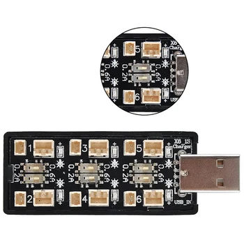1 Acumulator LiPo USB Incarcator de 3.7 V/4.20 V 6 Canal LiPo 1S Încărcător Micro - JST 1.25 JST-PH 2.0 MCX MCPX Conectori