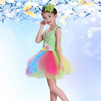 Jazz-ul modern, dans contemporan rochie pentru fete Roz imbracaminte copii fete costum de dans salsa rochie de dans pentru copii fete