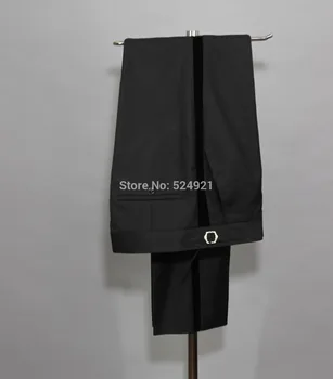 Personalizat Barbati Costume Negre Mire Costume Șal Catifea Rever Cavalerii De Onoare La Nunta 3 Piese ( Sacou+Pantaloni+Vesta+Cravata ) C533