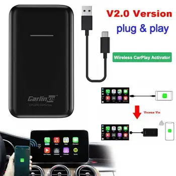 Carlinkit USB 2.0 Actualizare IOS 13 Apple CarPlay Wireless Auto Connect Pentru Masina OEM Original cu Fir CarPlay La Wireless Carplay Negru