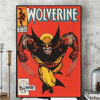 Wolverine Epocă Desenele Panza Pictura Postere Si Printuri Pentru Camera De Zi Nu Încadrată De Arta De Perete Poza Decor Acasă La Vanzare