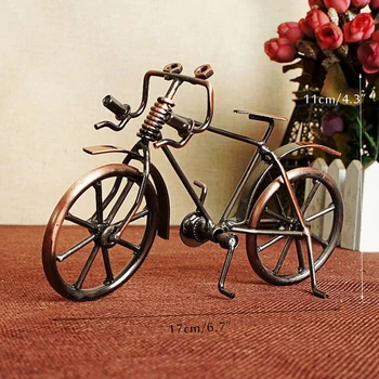 Nostalgic Antic Bicicleta Figurina De Metal Artizanat Acasă Decorare Accesorii Biciclete Ornament Model În Miniatură Copii Cadouri
