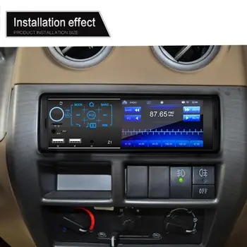 2021 Radio Auto 1 Din MP5 Player 4.1 Inch Touch Screen Dual USB Lumina Colorate, Radio FM Stereo Poate Conectat Camera retrovizoare