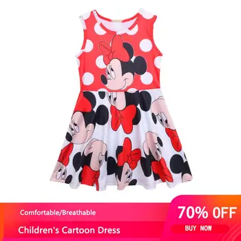 Noua Moda de Desene animate pentru Copii Minnie Fata Rochie de Îmbrăcăminte Ziua Rochie de Printesa pentru Fete pentru Copii Minnie Mouse-Haine pentru Copii