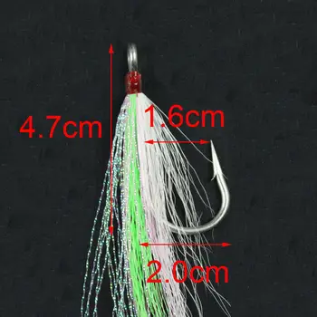 30pcs de Pescuit Cârlig din Oțel Inoxidabil Super Puternic Cârlige de Pescuit de apă Sărată Prize Atrage Teaser Coada Fluke Rig