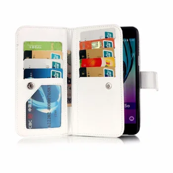 Pictura din Piele de Caz Flip 9 Slot pentru Card de Portofel Sta Capacul Telefonului Fundas Coque pentru Samsung Galaxy A5 2016 A510 A510F Locuințe Para