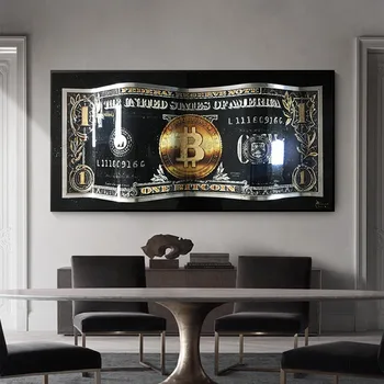 Monopolul Dolarului Arta Canvas Postere Si Printuri Creative Bani 100 De Dolari Poza Decor De Perete Pictura Pentru Liviung Camera